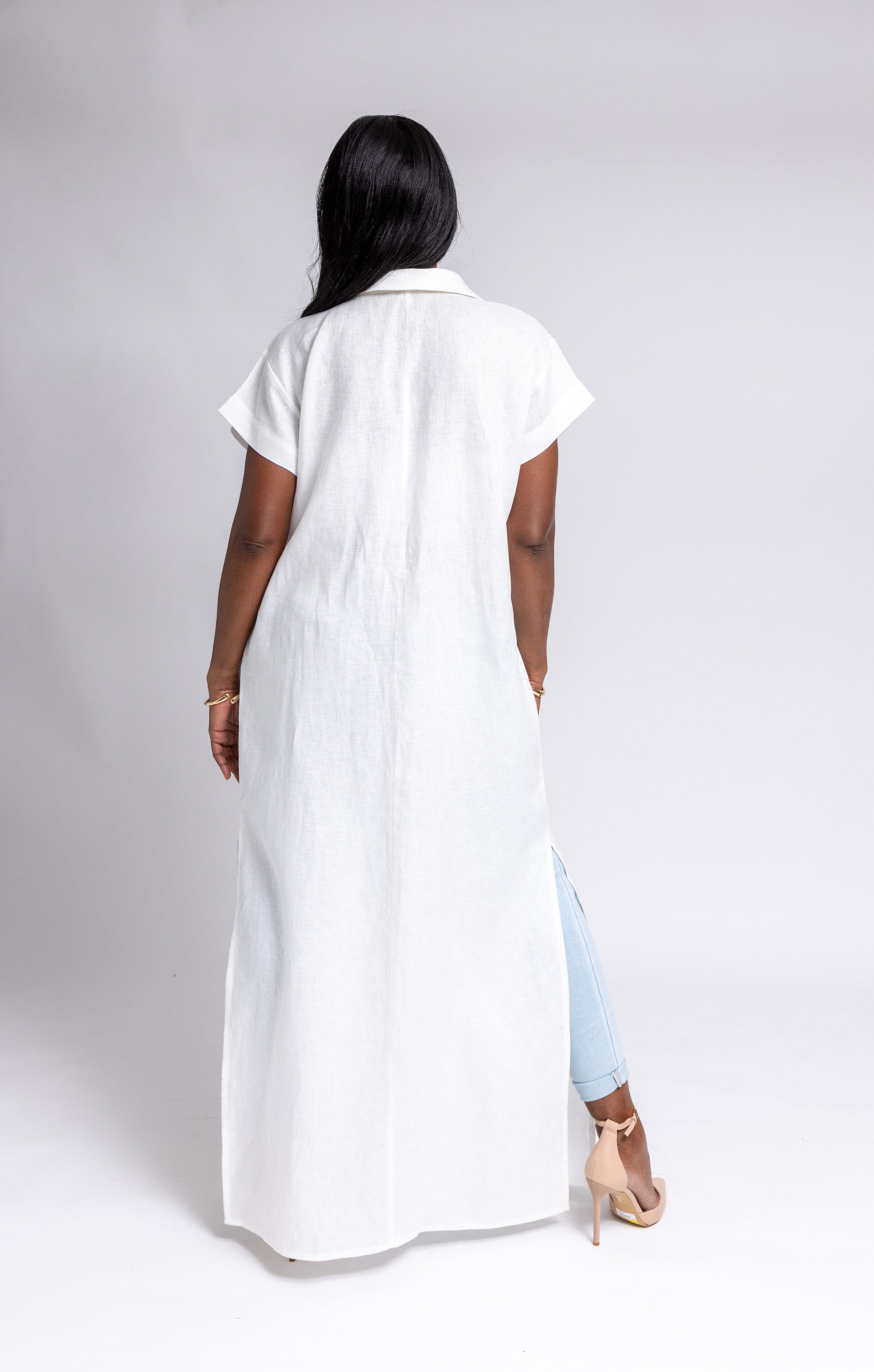 Luna Linen Button Up Dress